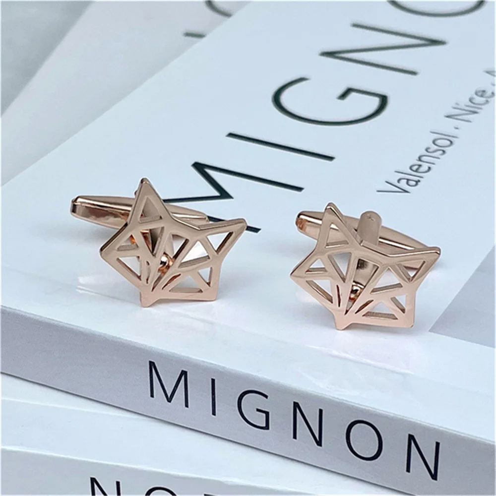 

The New Fashion Mens Cufflinks Shirt Stainless Steel Fox Head French Cuff For Mens Design Wedding Groomsmen Cufflinkss Present