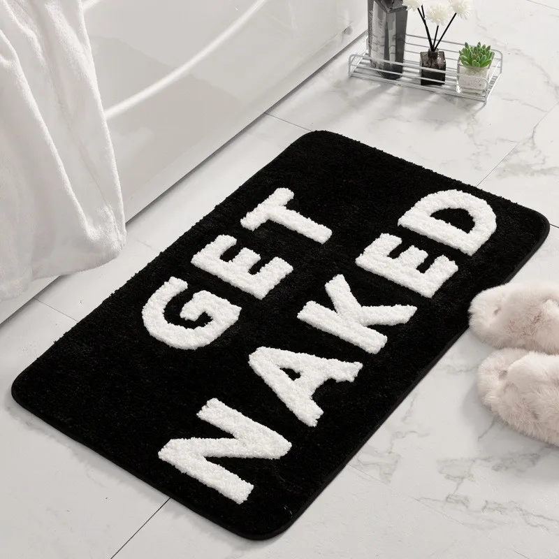 

Mat Cute Tufted Mat For Bathroom Bath Decor Apartment Shower Black For And Naked Rugs Mat Bath Rugs Fashion Bathtub White Get