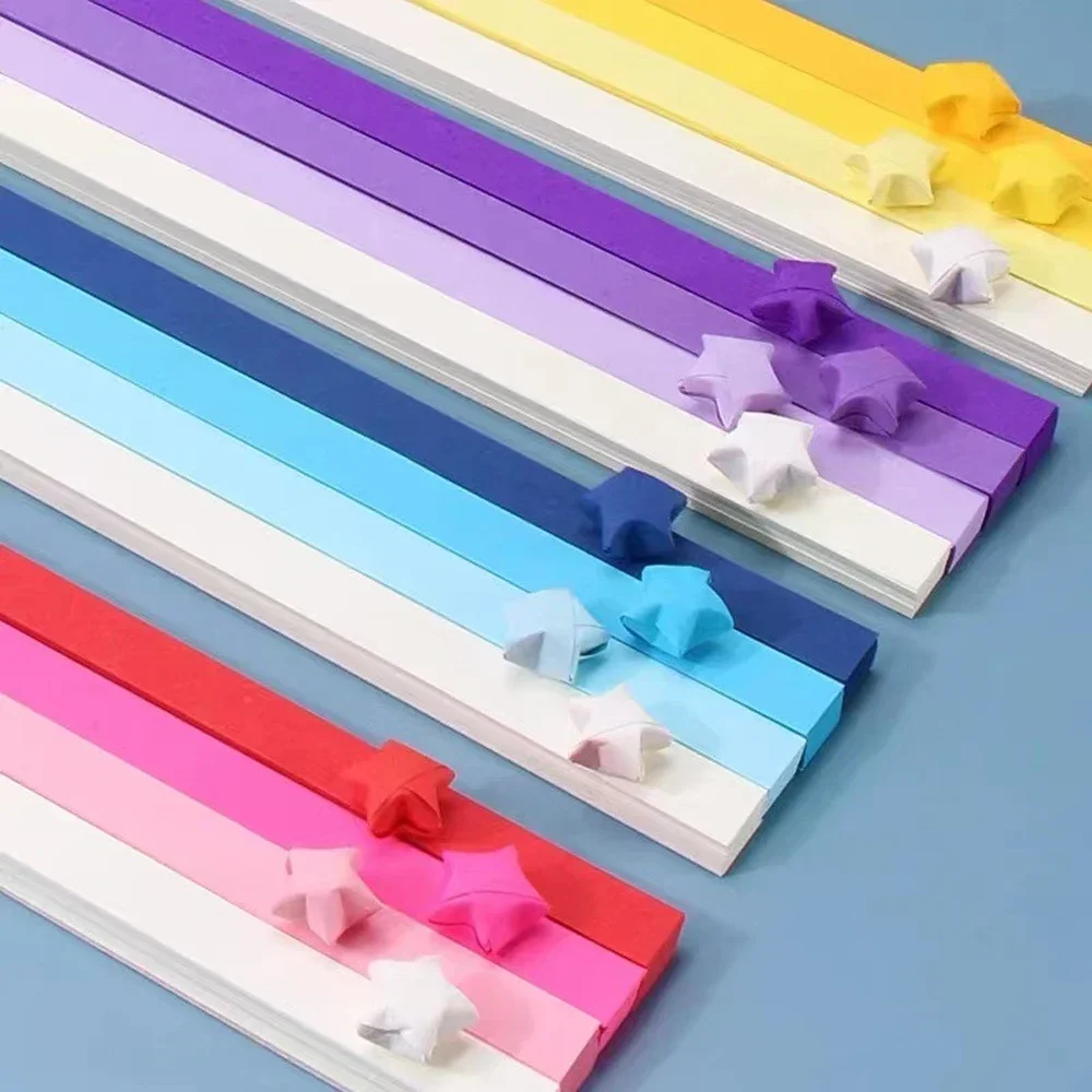 1080/2160 fogli di carta origami a stella, colore solido, sfumatura di