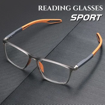 TR90 Sport Reading Glasses Men Ultralight Anti Blue Light Presbyopia Eyeglasses Men's Hyperopia Optical Eyewear Diopters