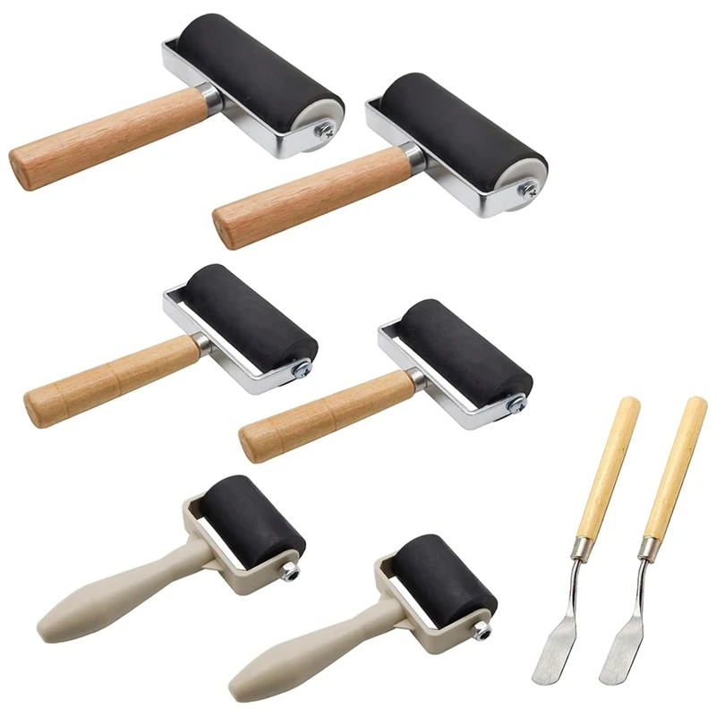 

Набор из 8 резиновых роликов-треугольные ролики 3 размера для рукоделия, треугольные ролики для печати, набор инструментов