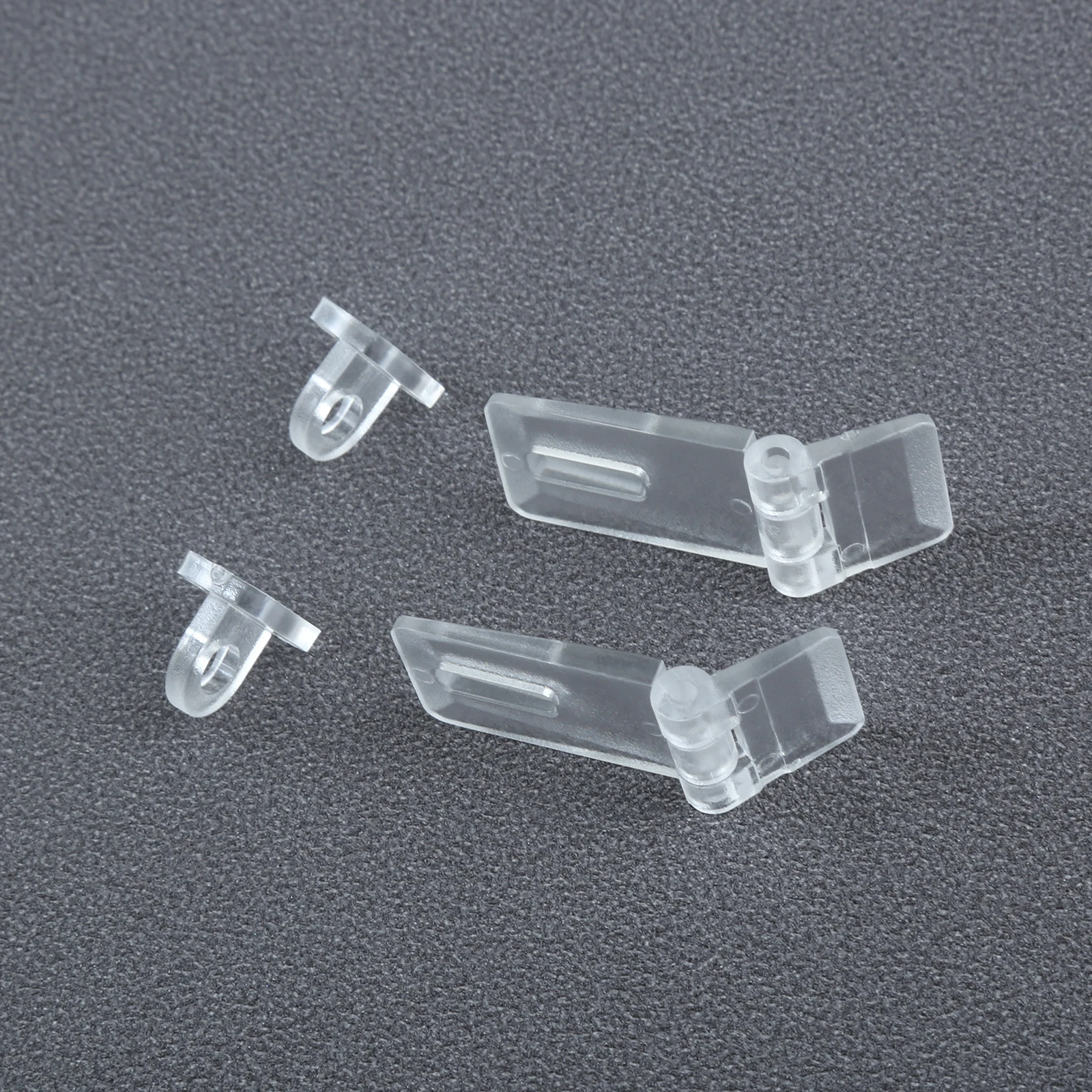 2 Sets Transparent Acrylic Hinge Hasps Lock Jewelry Box Suitcase Mini Doors Cabinet Latch Clear Clasp Buckles 41*16mm
