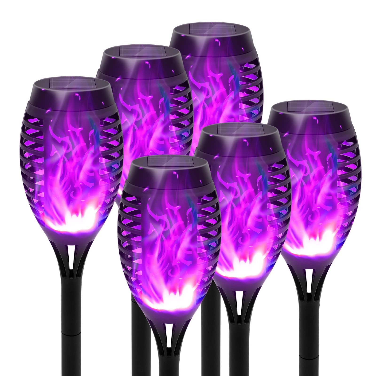 6Pcs Purple Solar Lt