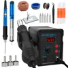 858D Hot Air Gun BGA Soldering Rework Station Blower Hair Dryer Hairdryer Soldering Heat Gun 220V 110V SMD SMT Welding Repair 6