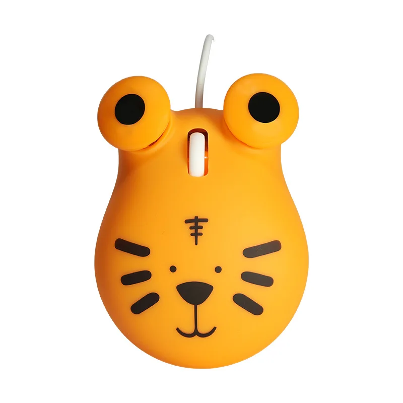 Cute cartoon children's mouse wired tiger student mouse laptop computer Creative gifts