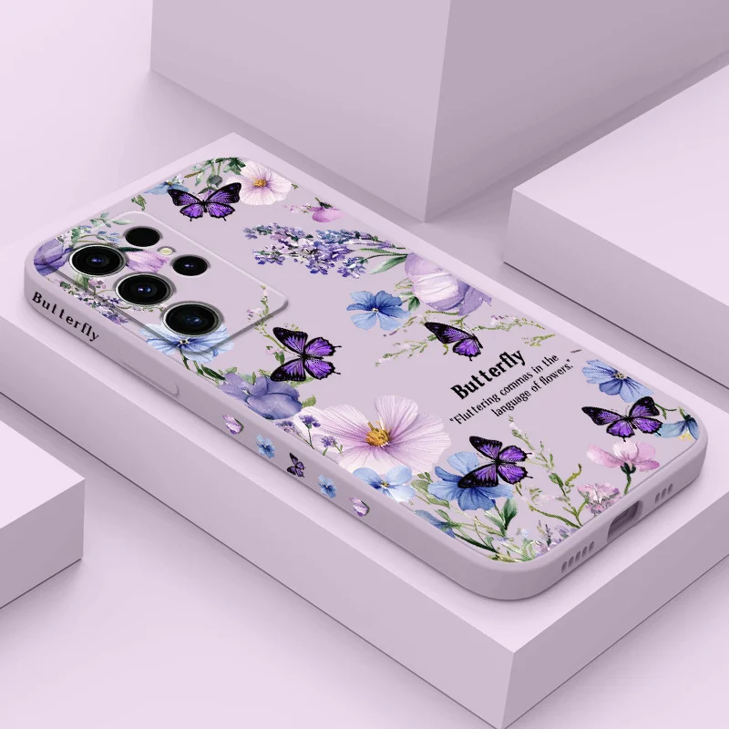 Purple Butterflies Fly Phone Case Cover