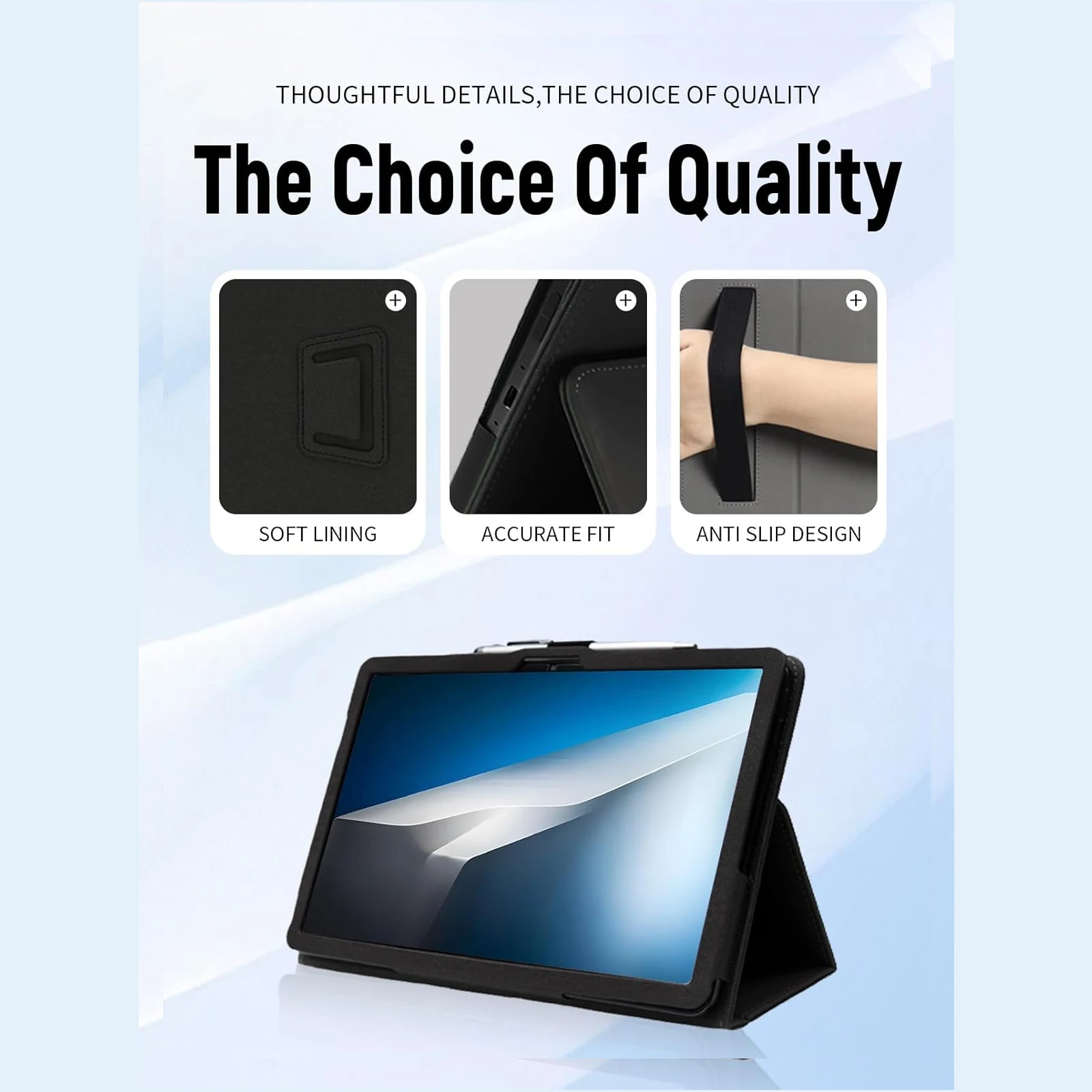 Premium Protective Tablet Case with Kickstand - Shockproof PU Leather Cover