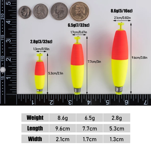 3pcs Fishing Weighted Bobbers Cigar Foam Float EVA Buoy Oval Shape Strike  Indicators Snap-on Fishing Float Bass Trout Crappie - AliExpress