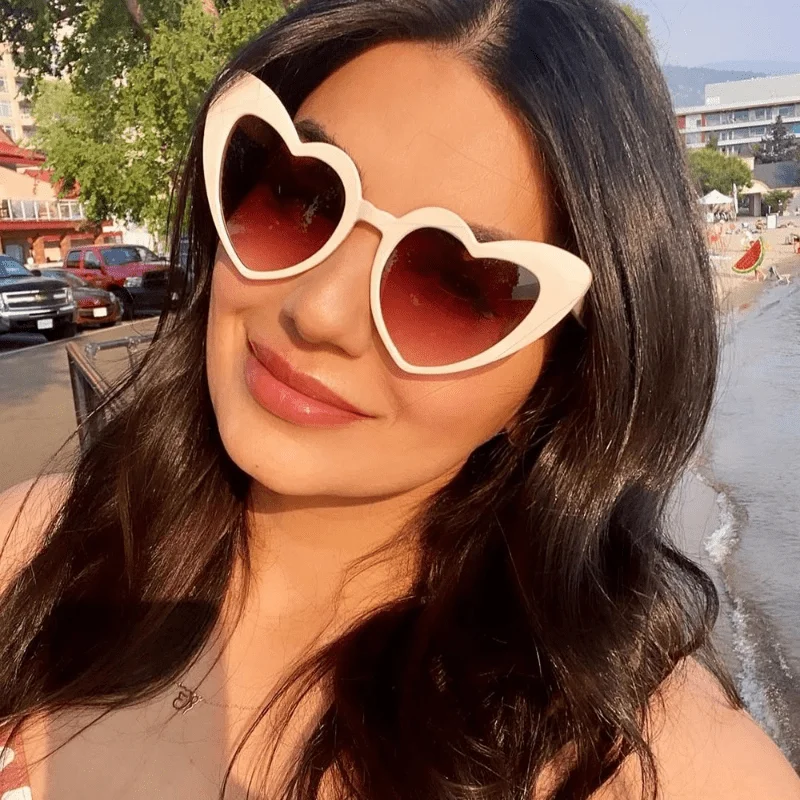 Large Heart-Shaped Anti-Reflective Plastic Glasses