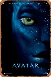 Retro Vintage Metal Tin Sign - Avatar Movie Poster 8x12 for Home Bar and Garage Decor