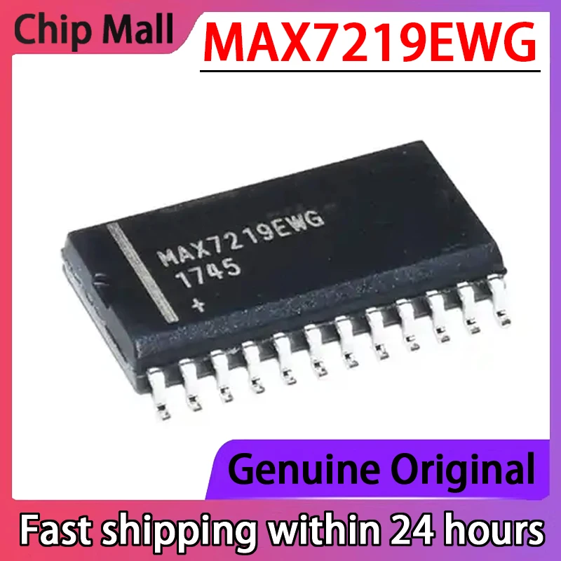 

5PCS MAX7219CWG MAX7219EWG SMD SOP24 LED Display Driver Chip Brand New Original