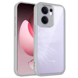 Shockproof Clear Phone Case - Transparent Silicone with TPU Bumper for Redmi R70M (TMMS gray)