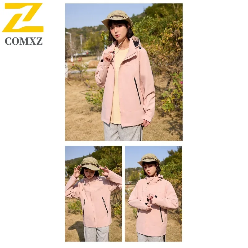 COMXZ Urban Versatile Men Jacket Lightweight Hiking Travel Windproof Motorcycle Jacket Street Style Comfortable Autumn Clothing