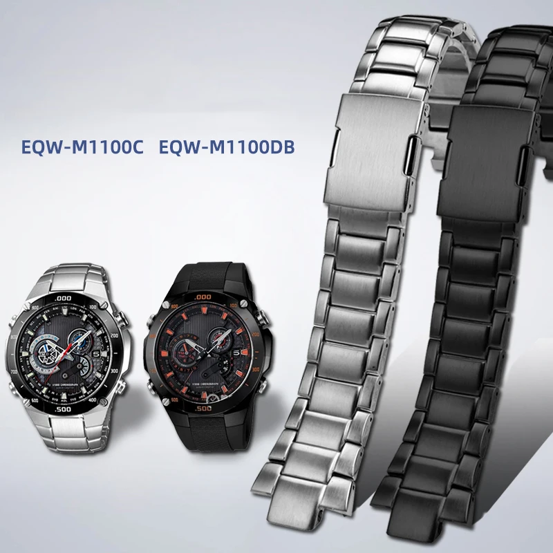 

Ремешок из нержавеющей стали выпуклой 13 мм для Casio EDIFICE Series EQW-M1100 EQW-A1000, аксессуары для часов
