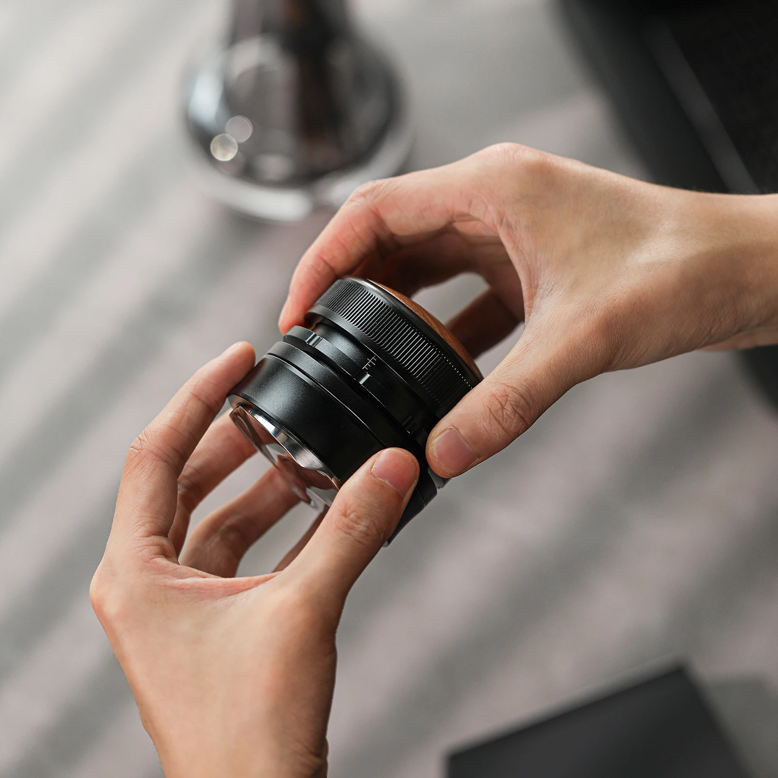 Distributeur Cafe Moulu 58 Mm,Egaliseur Cafe,Tamper Café