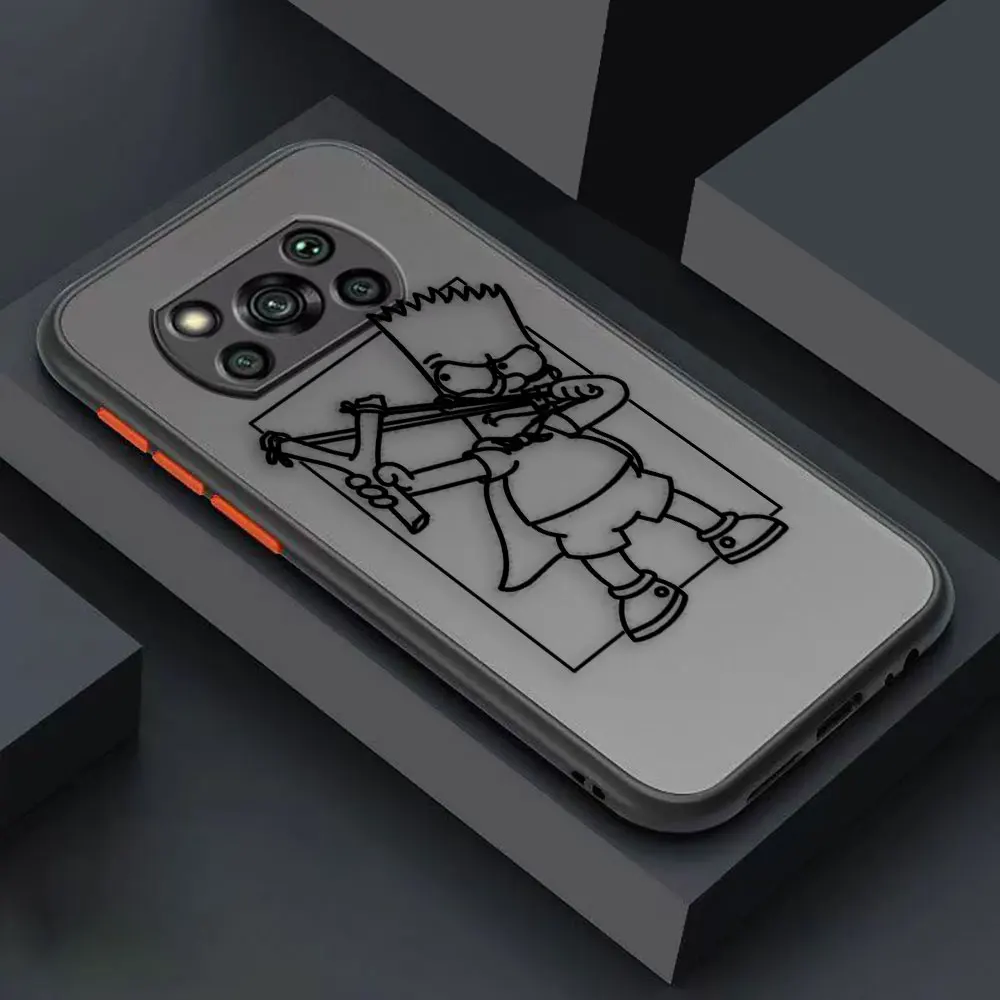 thumbnail image 1 of Matte Case for Xiaomi POCO X4 X3 X2 M4 M3 M2 F4 F3 GT F2 C40 CC9 PRO 4G 5G A3 MIX4 CIVI Case Funda Shell Movie The S-Simpsons-S, 1 of 5