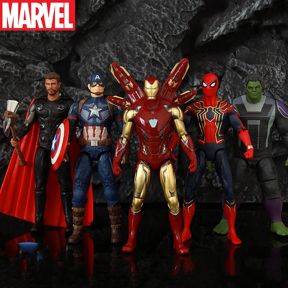 Marvel Superhero Avengers Figures Hulk Spider-Man Action Figure Model Kids Toys 