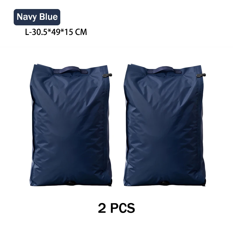 Vacuum Compression Packing Cubes and Waterproof Laundry Organizer Bag Set