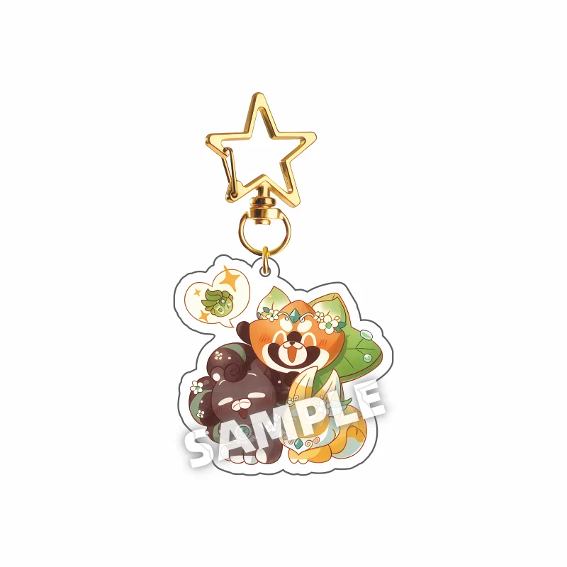Cookie Run Kingdom Inspired Acrylic Keychain - Candy Shadow Apple Pure Vanilla Design, 6cm