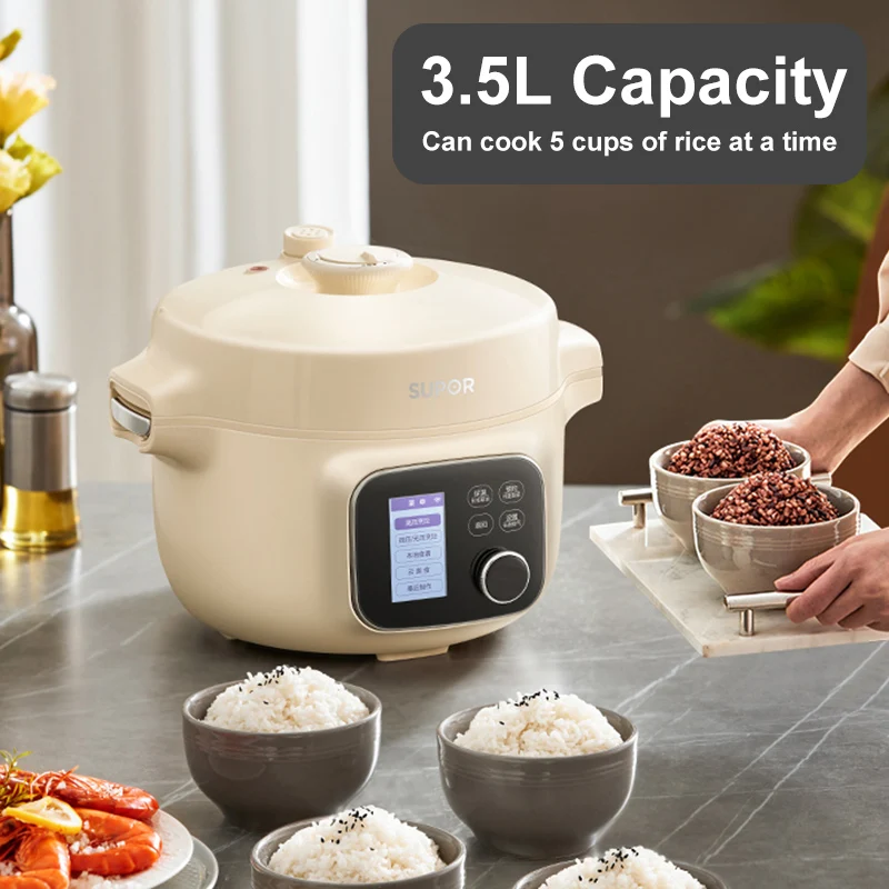 SUPOR 112kPa Electric Pressure Cooker WiFi Smart Rice Cooker 3.5L Multifunctional Home Kitchen Appliance NFC Control 35YZ8099 2