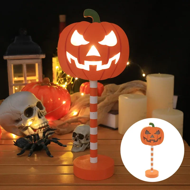 Spooky Halloween LED Pumpkin Ghost Night Light – Battery Powered Waterproof Ambiance Decor for Outdoor & Indoor Festivities