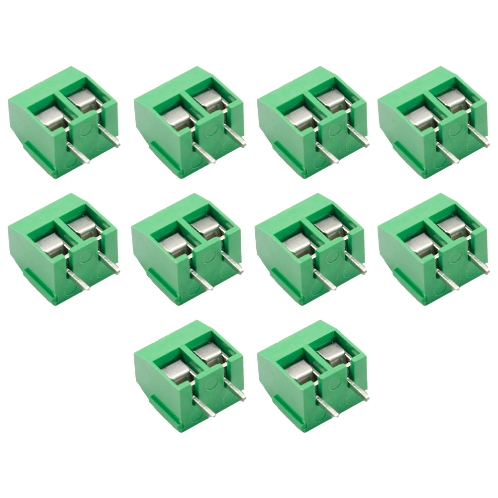 10Pcs Terminals Block Connector Assortment Kit Pitch 5.0mm KF301 Straight Pin 2P 3P Blue Green for Home Electronics Projects