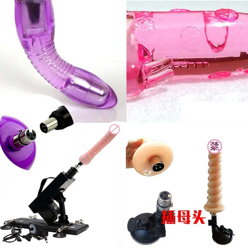 3XLR Sex Machine Dildo Plugs Crystal Dildo Attachments Vibrator 3xrl Connector Powerful Suction Cup Vagina Cup Sex Tool for Men