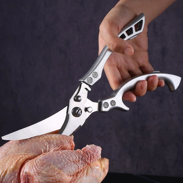 Steel Kitchen Scissors Shears Chicken Bone Fish  Kitchen Shears Chicken  Bone Cut - Kitchen Knives - Aliexpress
