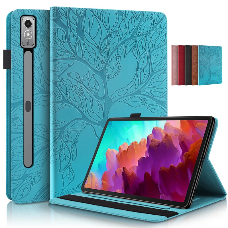3D Tree In Rilievo Per Lenovo Xiaoxin Pad Pro 12 7 12.7 Custodia Flip Stand Soft Tpu Back Per Lenovo Xiaoxin Pad Pro 2023 Tab P12 Case