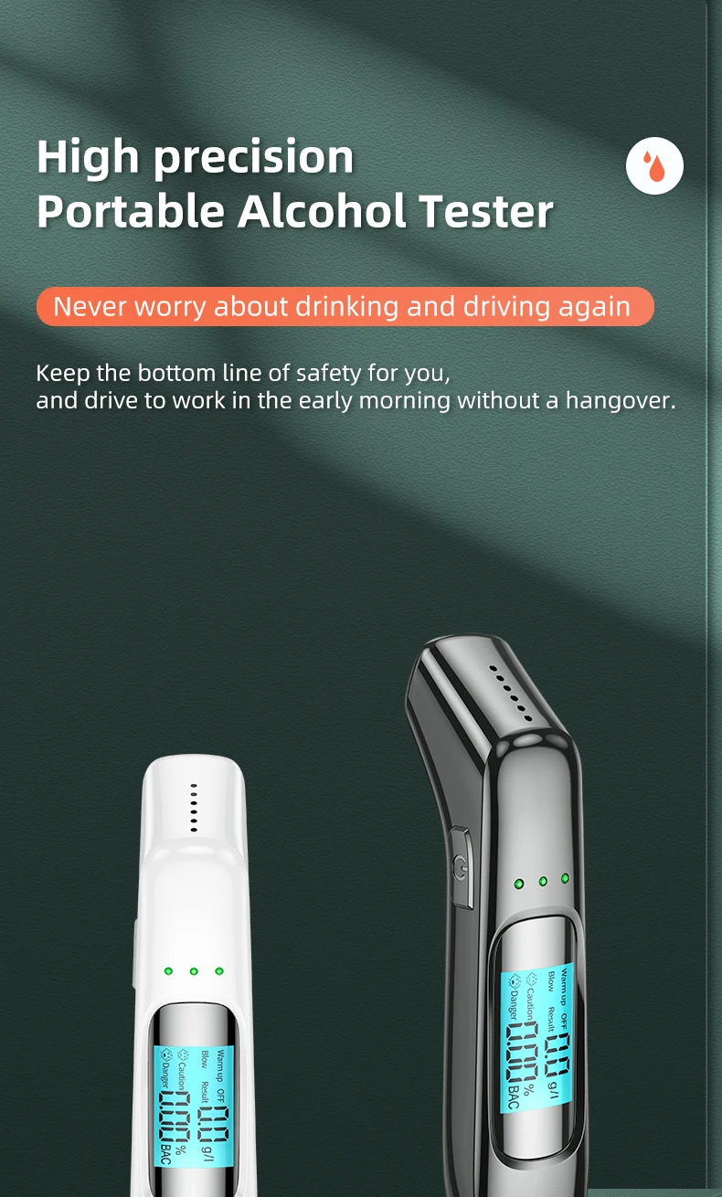 New Professional Breathalyzer Accurate Digital Alcohol Tester