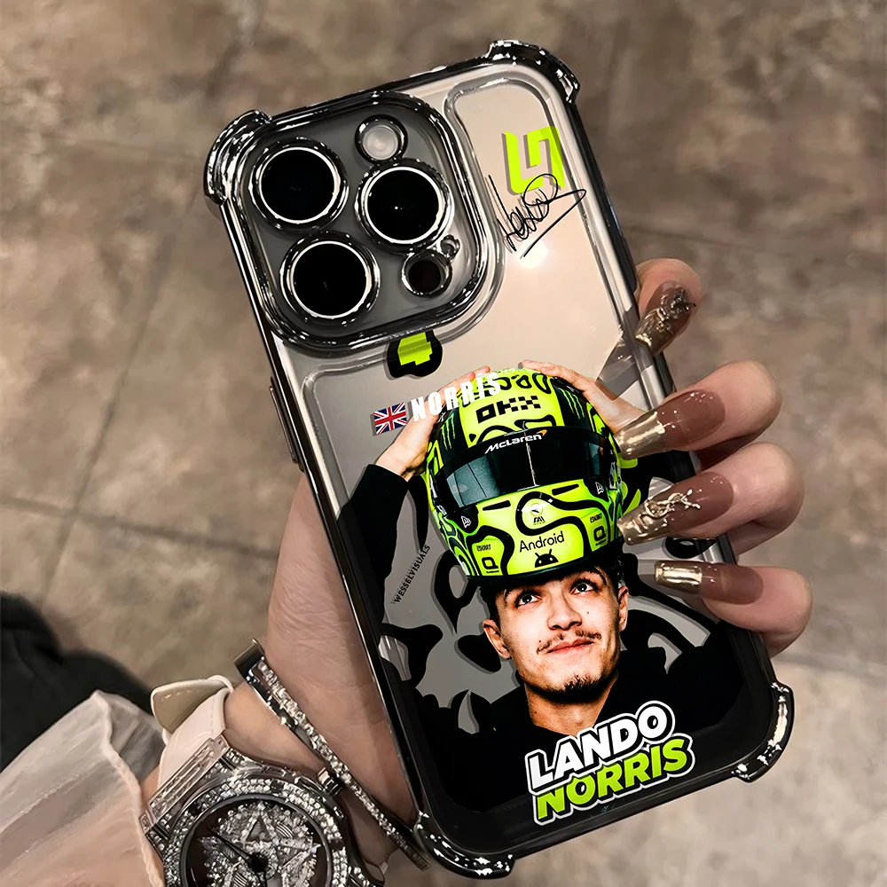 Plating Airbag Anti-Fall Phone Case with Lando Norris Design