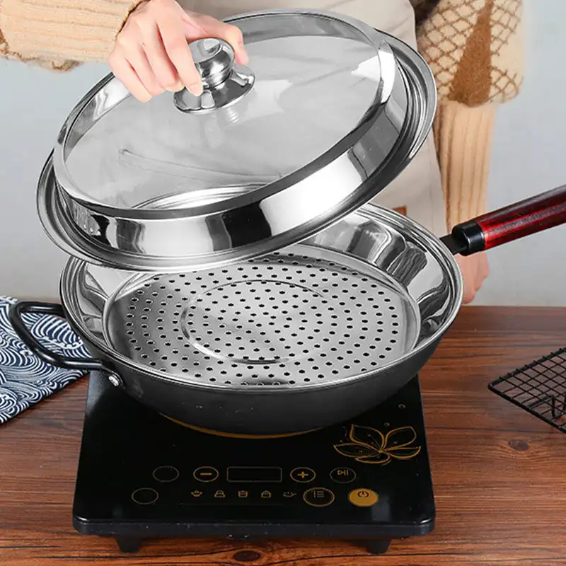 Cestello Cottura A Vapore Acciaio Inox 18cm - Per Drenaggio E Fritture