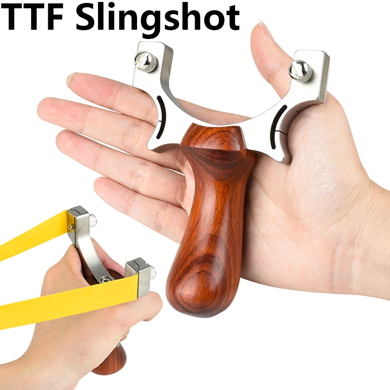 

TTF Slingshot 304 Stainless Steel Sling Shot Outdoor Hunting Rubber Band Shooting Competition Hunting Accessories Tirachinas