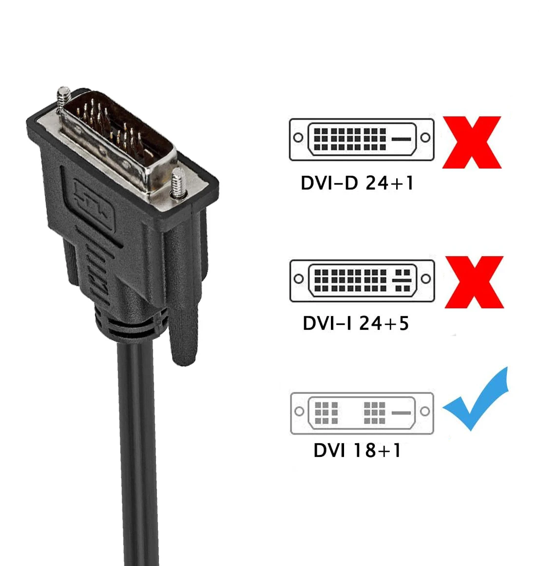 DVI Cable 18 + 1 Single Link DVI-D to DVI-D Monitor Cable DVI Video Cord 1080P Male to Male for Monitor PC dvi cable dp dvi cable