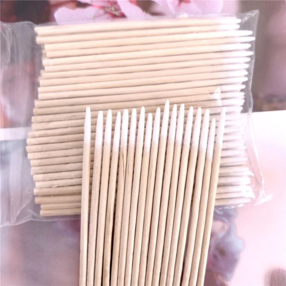 Cotton Swabs Wood Cotton Swabs Disposable Cotton Swabs 1000 pcs Wood