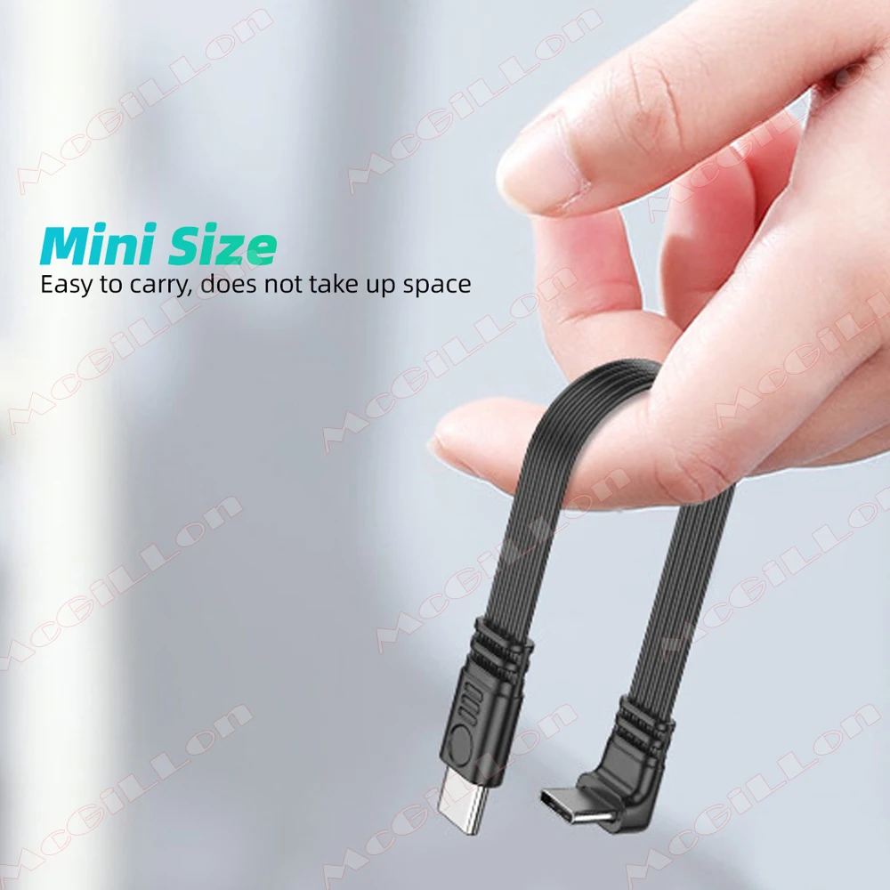 Angled USB-C Extension Cable - Fast Charging Data Cord