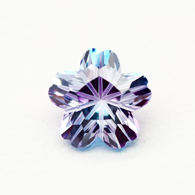 Vibrant Pentagon Sakura Cut Cubic Zirconia Gemstones