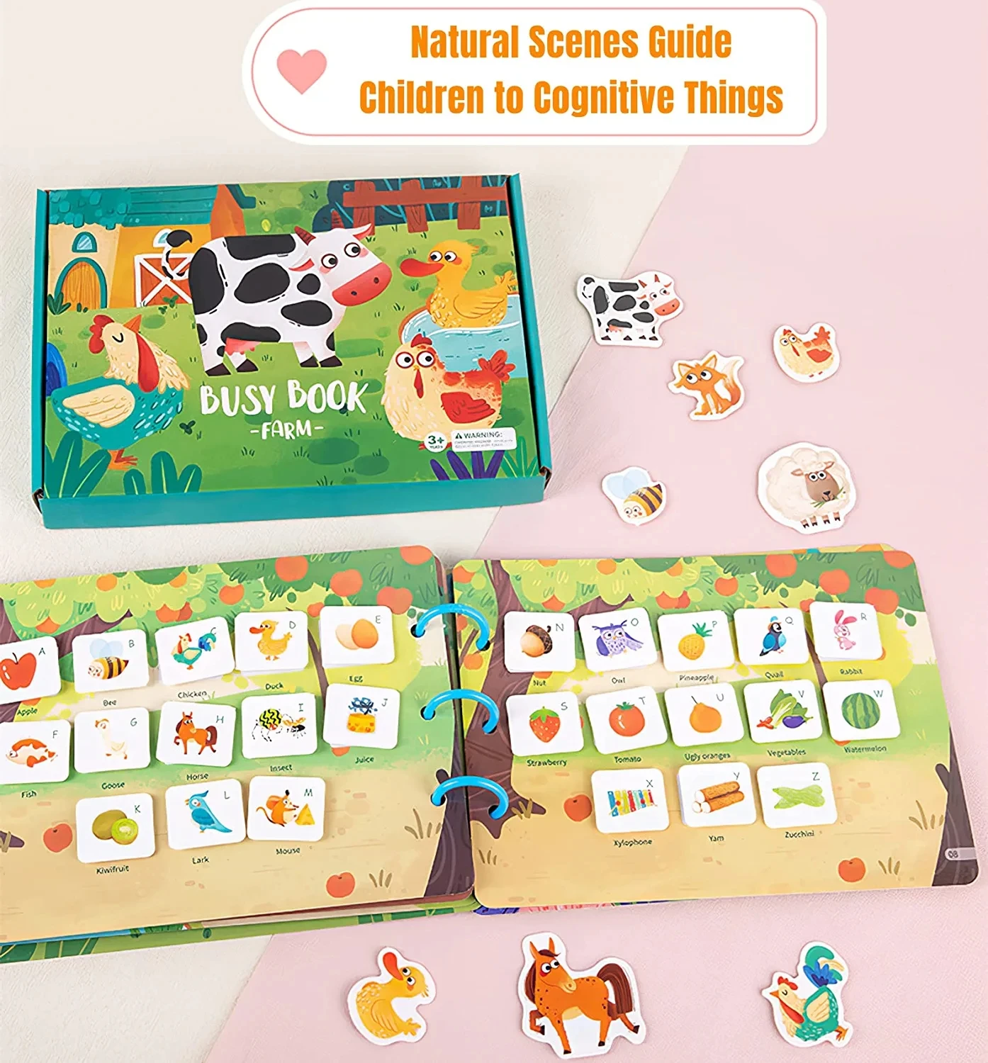 Quiet Busy Book Baby Montessori Material Toys Sticker Paste Matching Game Toddler Cognition Toy Book Kids Early Educational Toys 3