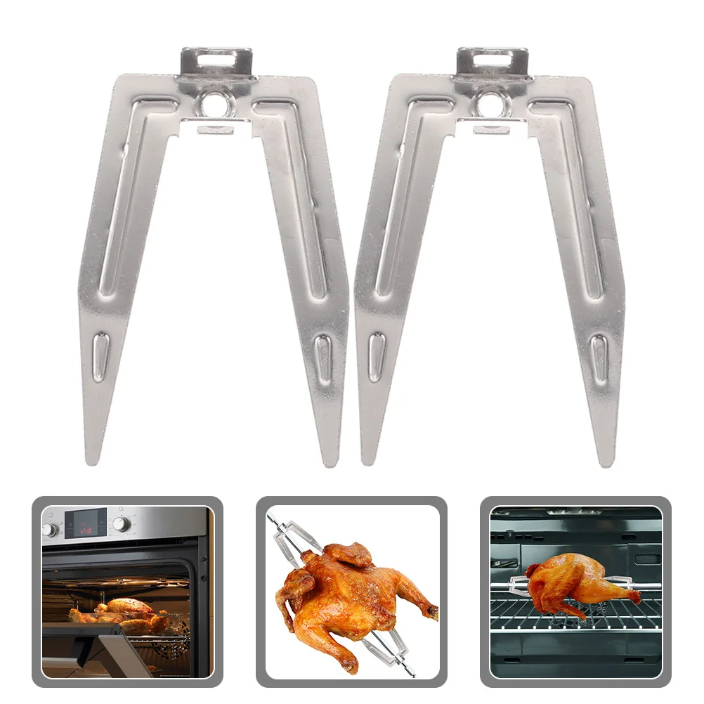 2 Pcs Grill Stainless Steel Kitchen Rotating Chicken Forks Airfryer Electronic Forks Oven Accessories chicken forks