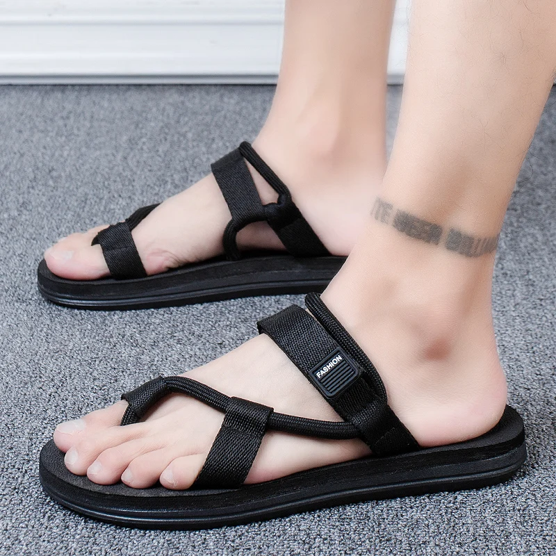 Men Sandals Couple Model Casual Slippers Trend Flat Sandal Wear-resistant Flip Flops Comfortable Beach Shoes 2023 Fashion Summer
