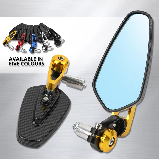 Motorcycle Rearview Mirror Carbon Fiber Pattern Handlebar Mirror Modified Inverted Rear Mirror Universal Motorbike Accessories