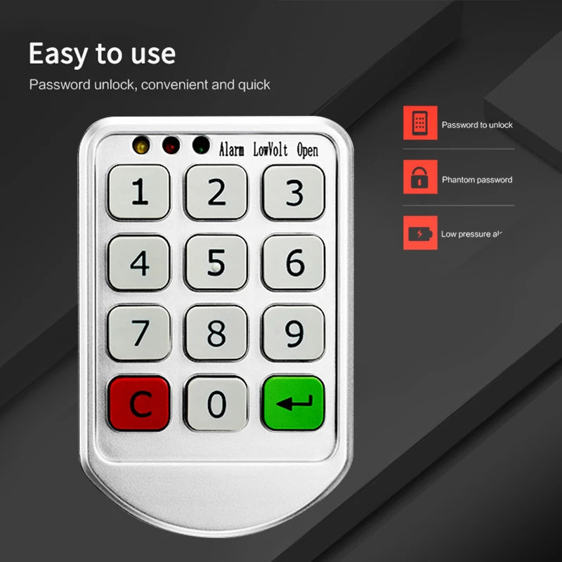 지능형 디지털 암호 서랍 잠금 키, 전자 캐비닛 문짝 잠금, 옷장 잠금, 전자 문짝 잠금, 와이어 프리