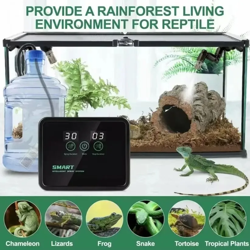 Intelligent Fogger Terrariums Humidifier Electronic Timer Automatic Mist Rainforest Timing Spray System Kit Sprinkler Control 6