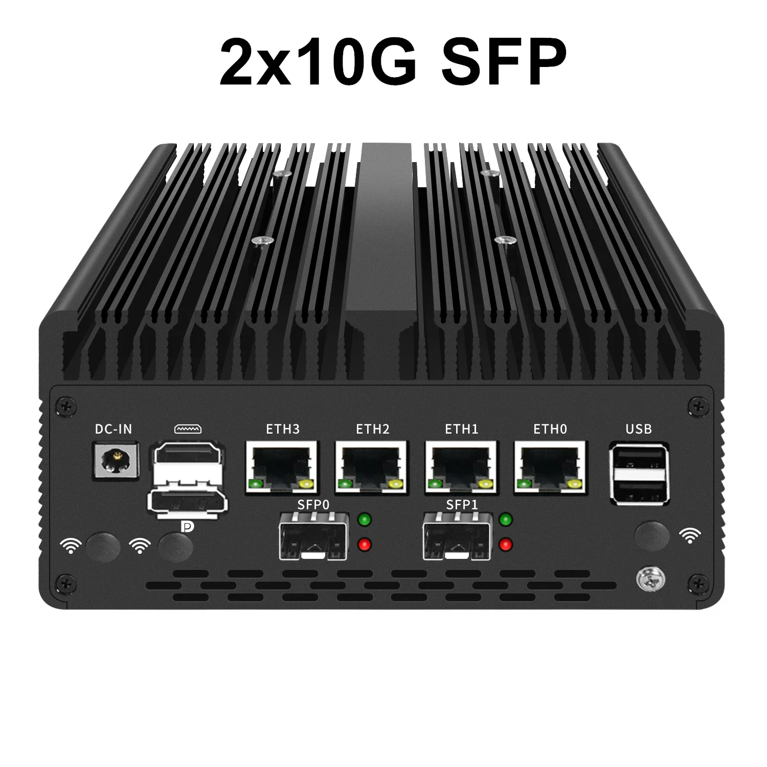 Fanless Mini PC 4*/2*10G SFP+ Intel i7 13620H 8505 Firewall 4xi226