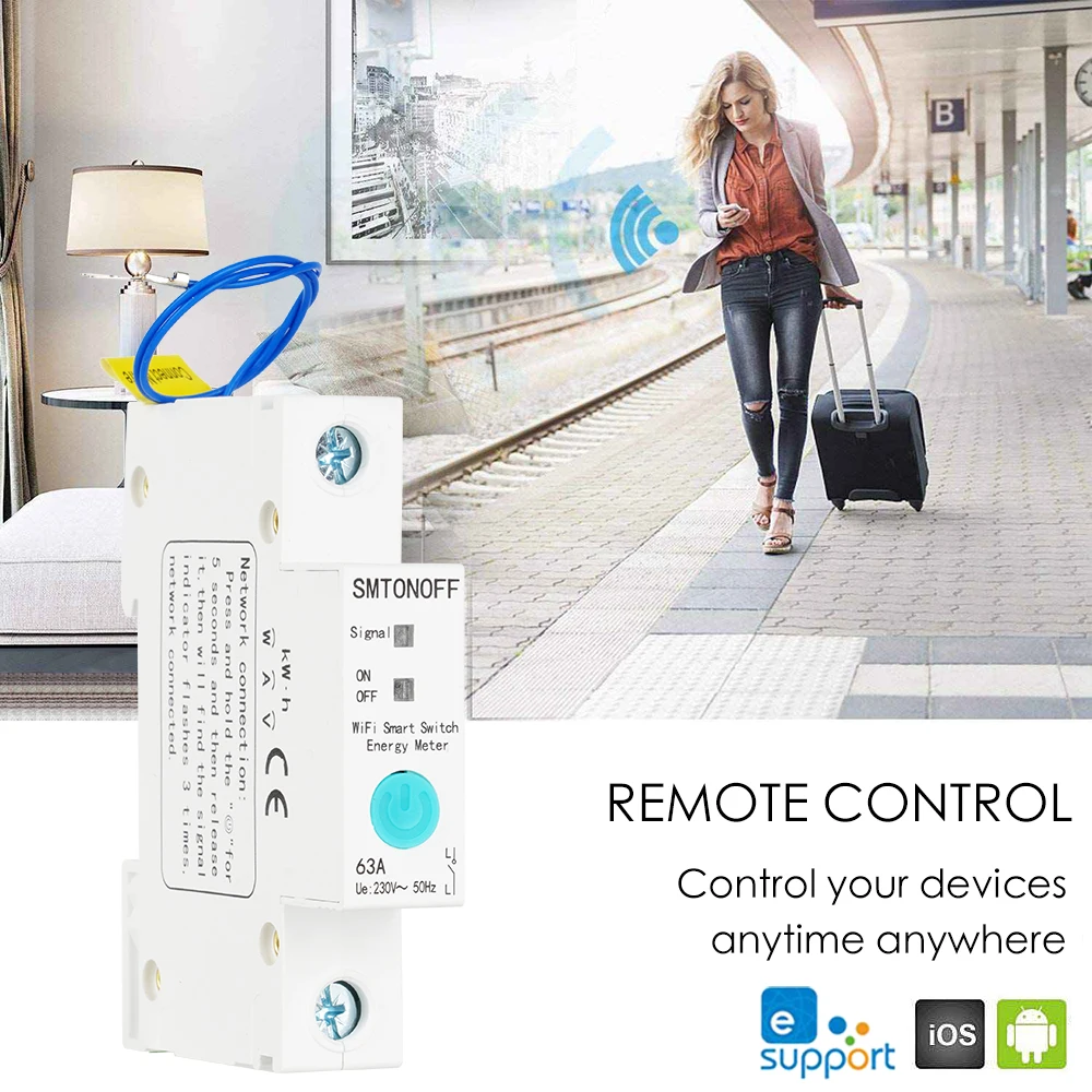 Ewelink WiFi Smart Switch Energy Monitoring Circuit Breaker Timer Relay for Smar