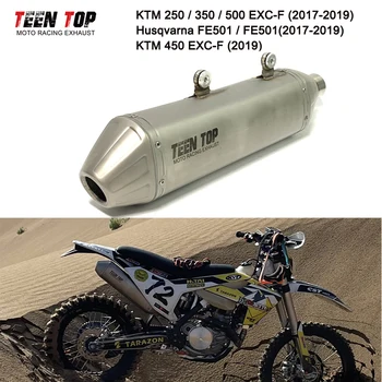 Offroad Bike Exhaust For Husqvarna FE501 FE450 2017-2019 50.5mm Stainless Steel Motorcycle Exhaust Muffler