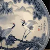 Blue And White Porcelain Pine Crane Porcelain Plate Antique Porcelain Feng Shui Home Decoration Decorative Plate Ornament ZF276 4