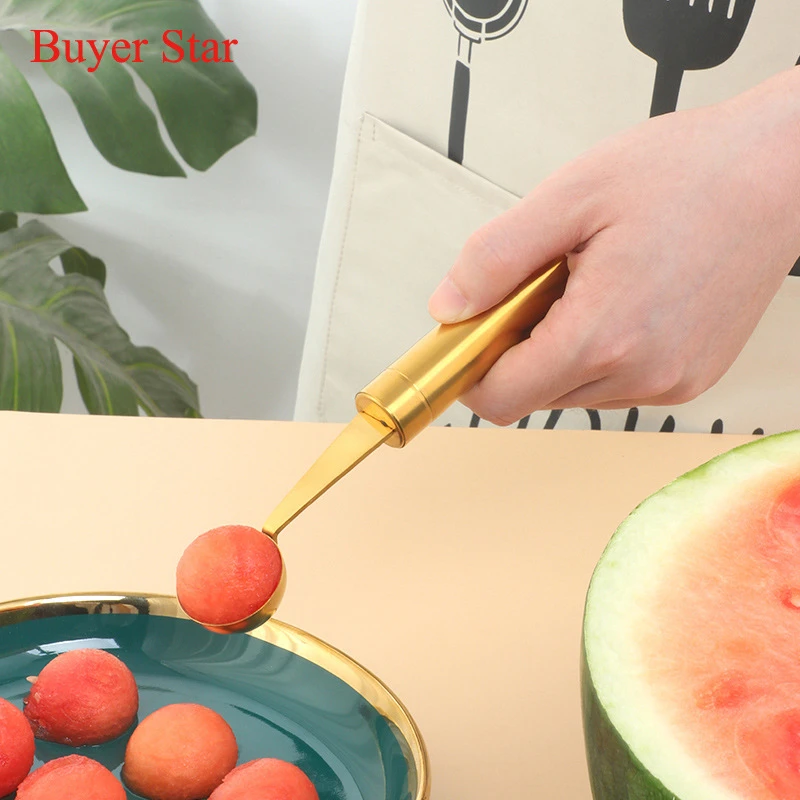 

Watermelon Ball Scoop Stainless Steel Fruit Ice Cream Decoration Dig Baller Round Spoon Cooking Tool Kitchen Accessories