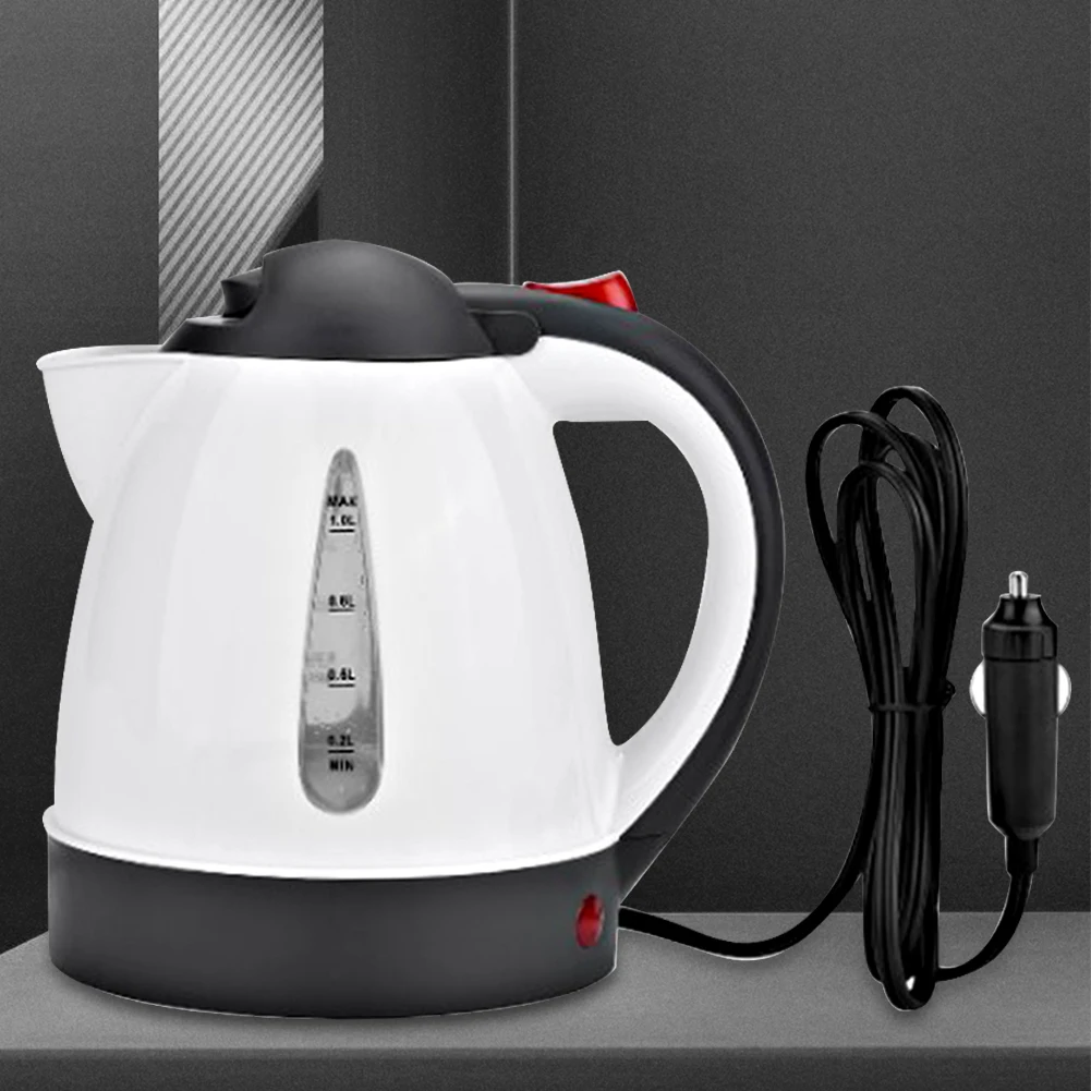 1000 ML Car Hot Kettle Portable Water Heater Auto Shut-Off 12/24 V Travel Electric Kettle Large Capacity Tea Coffee Kettle 250 W