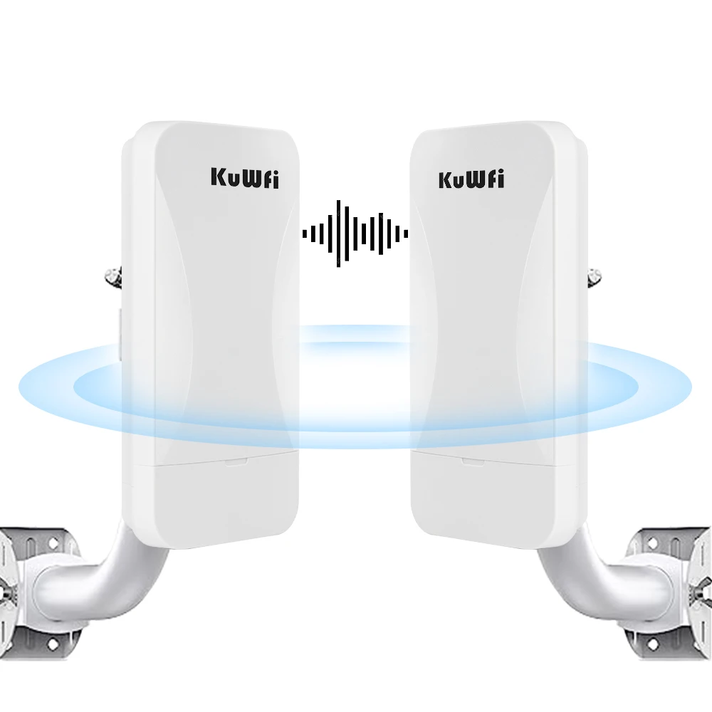 Kuwfi-roteador Wifi Externo Ponte sem Fio Repetidor Extensor Ponto a Ponto 1km Wan Porta Lan 2.4g 300mbps